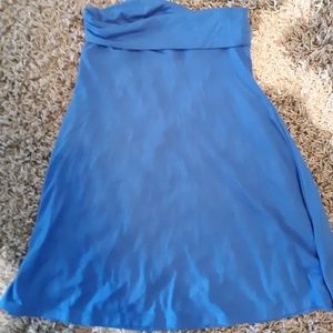 Old Navy Blue Roll Top Jersey Knit Skirt XS